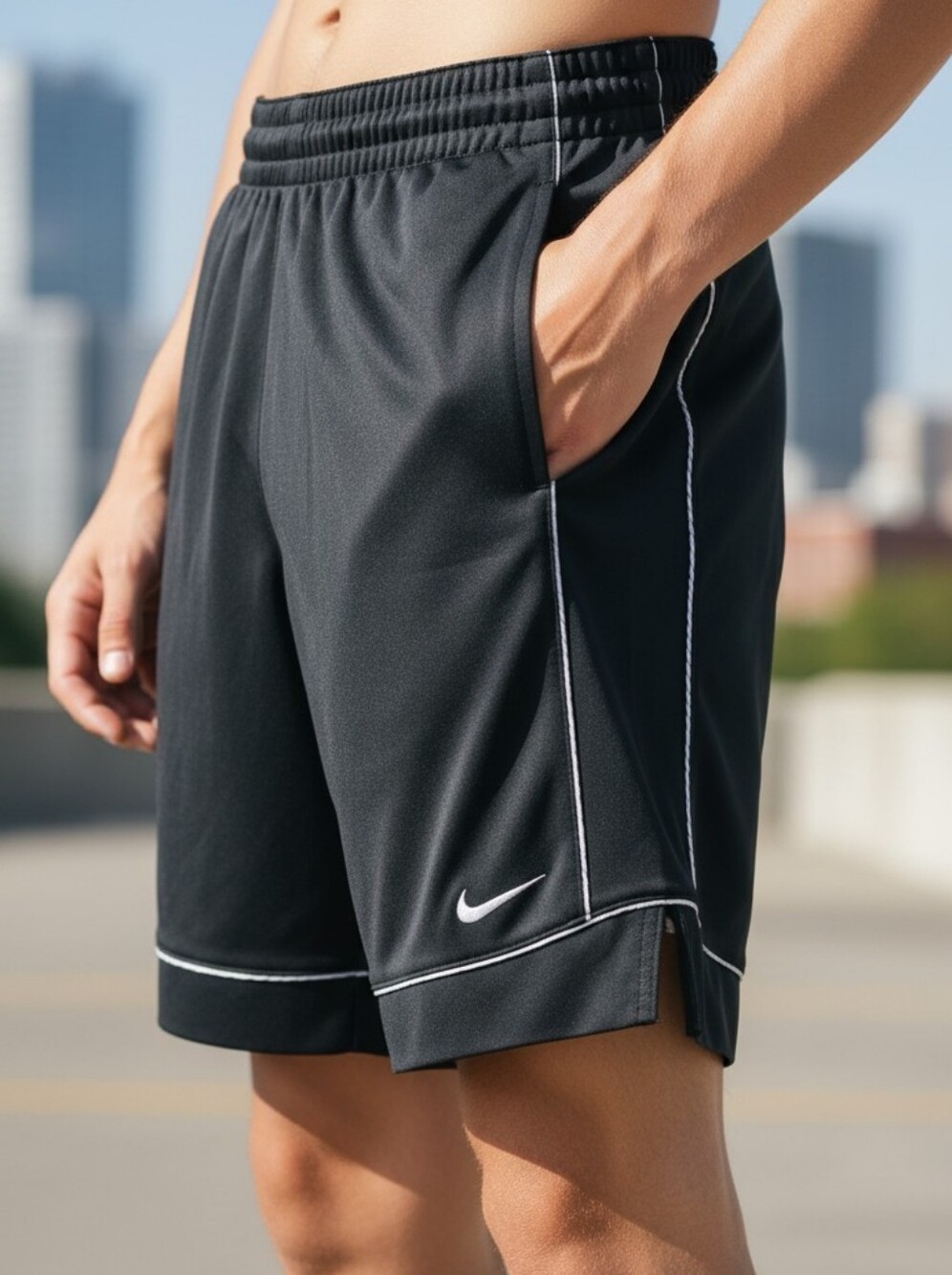 Vintage Y2K Nike Basketball Shorts Men's SMALL Black Basketball